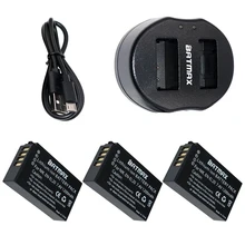 Batteries rechargeables haute capacité, 3 pièces, EN-EL20 EN EL20, avec double chargeur USB, pour appareil photo numérique NIKON 1 J1 J2 J3 S1