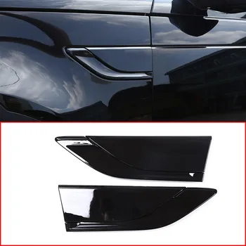 

2Pcs Piano Black ABS Side Air Fender Vent Trim For Land Rover Discovery 5 LR5 2017-2018 L462 Car Accessories Replacement Parts