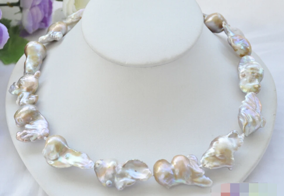 

LAVENDER BAROQUE KESHI REBORN PEARL NECKLACE