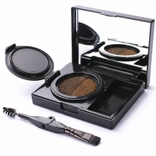 Air Cushing Makeup eyebrow,Waterproof Smudge-proof Gel Eyeliner Eyebrow Cream Make Up Double Color Air Cushion Eyebrow Cream