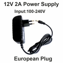 Hot 12V2A good quality Power supply adapter EU European plug for CCTV camera IP camera and DVR,AC100-240V to DC12V2A Converter