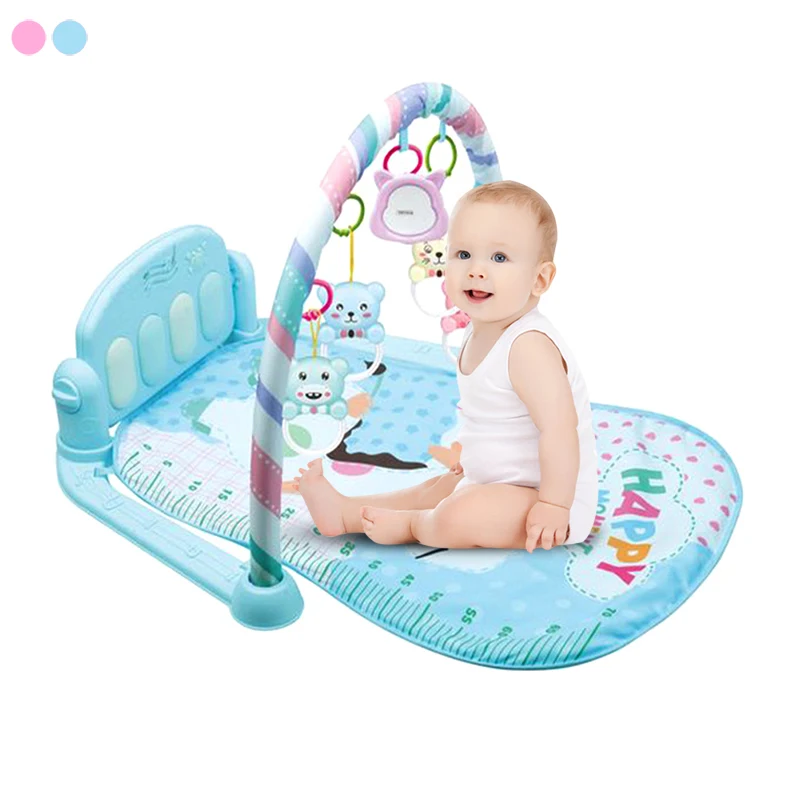 Baby Play Mat Gym Fitness Music Lights Fun Piano Boy Girl Fitness Rack Early Education YJS Dropship