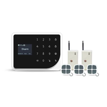

433mhz Wifi GSM alarm English/Spanish/Russian language voice home alarm security system with 2pcs wireless signal repeater