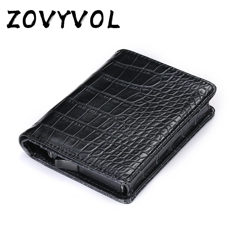 ZOVYVOL металлический блокирующий RFID кошелек чехол для ID карты алюминиевый дорожный