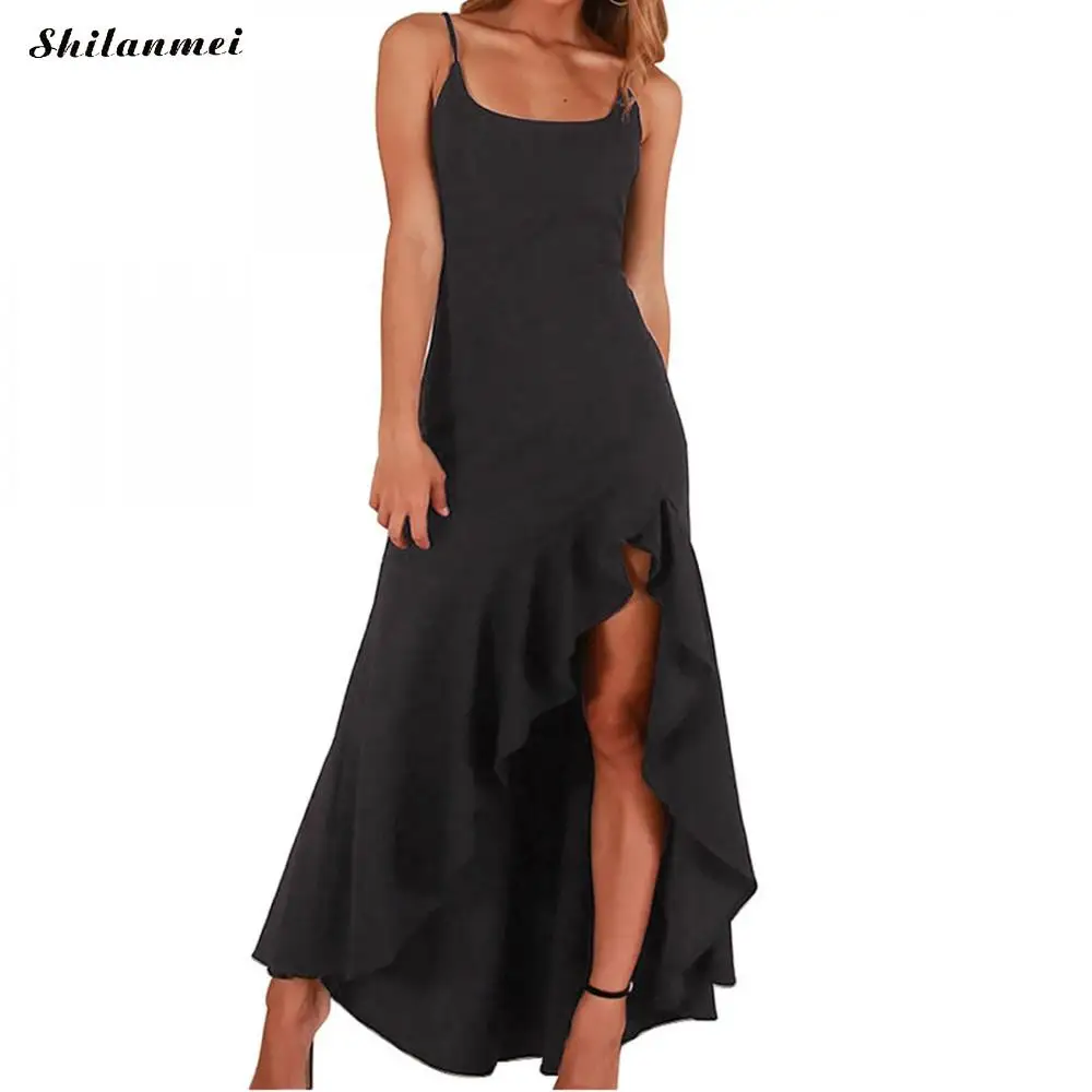 black spaghetti strap dress h&m