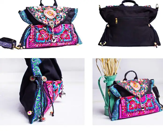 Новая Винтажная Бохо Hmong бисером Этническая ВЫШИТАЯ сумка для покупателей женская сумка через плечо