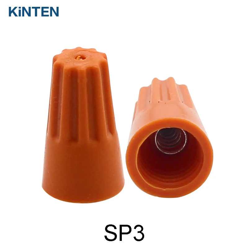 Spiral Wiring Cap SP3 Spring Screw Wire Connector Closed Terminal Crimp