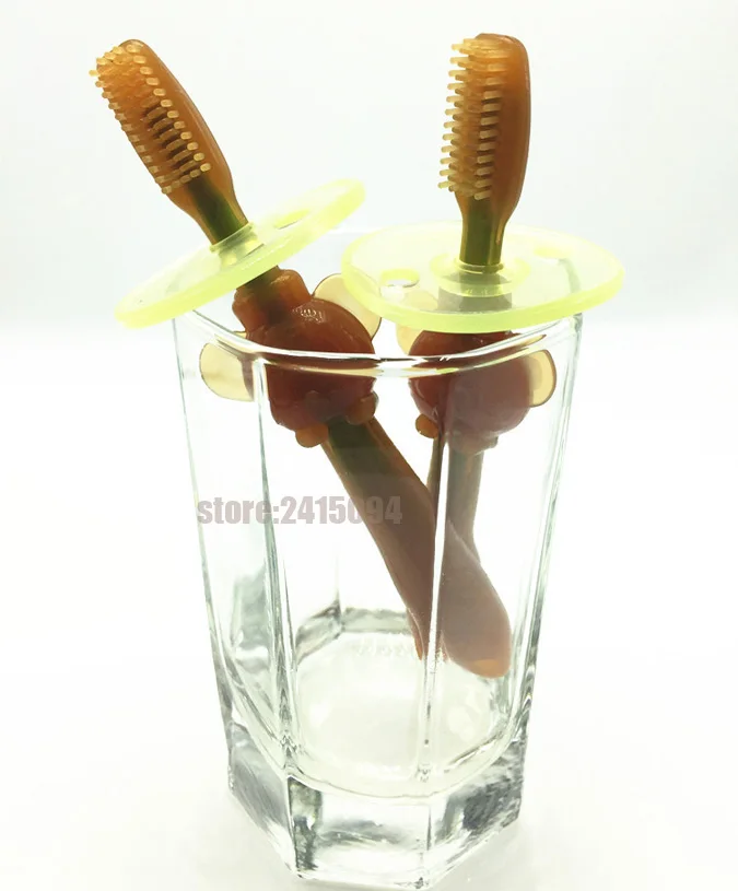 Soft Deciduous Teeth Toothbrush Nano silver bendable Silicone Training