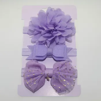 

3pcs kids Elastic flower headband Headbands Hair Girls baby Bowknot Hairband baby girl accessories set photography Head Wrap