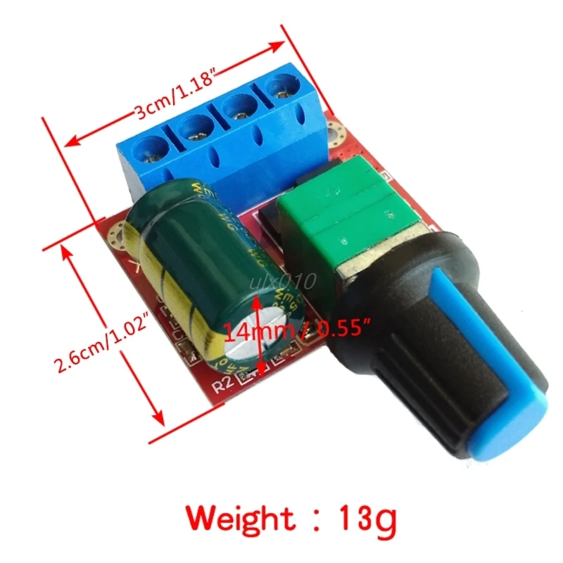 Mini DC Motor PWM Speed Controller 4.5V-35V Speed Control Switch LED Dimmer 5A May Whosale&DropShip