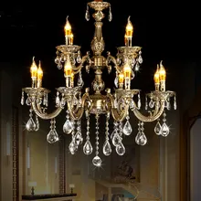 Современный светодиодный хрустальный канделябр, цинковые подвесные лампы, роскошные декоративные светильники для гостиной, лобби, подвесные светильники для спальни