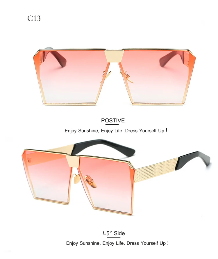 Dressuup новые квадратный Солнцезащитные очки для женщин Для женщин Брендовая Дизайнерская обувь негабаритных Gafas Винтаж ясно Защита от