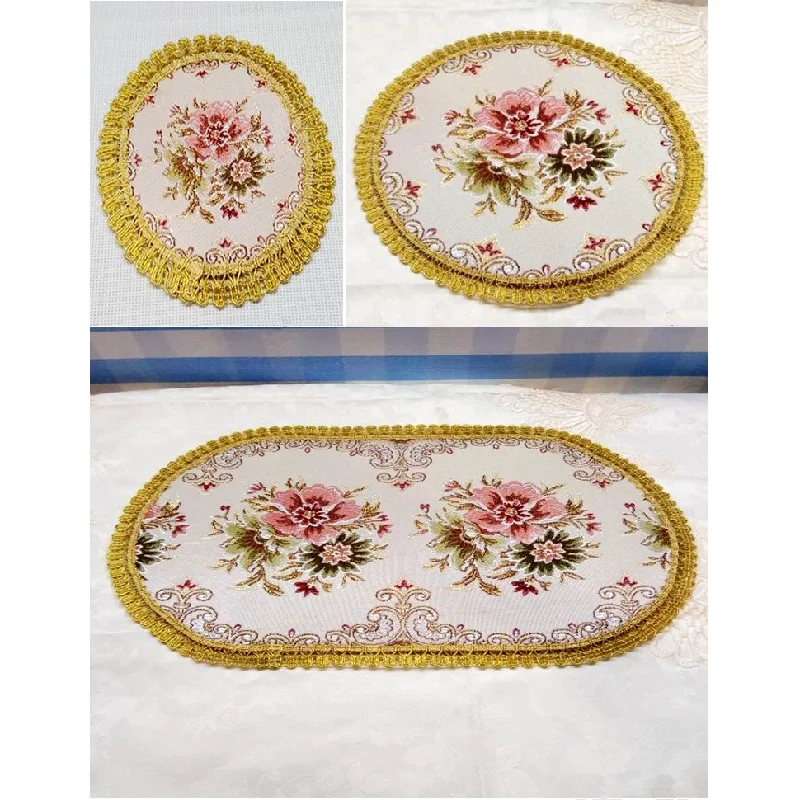 الأوروبية التطريز المفارش طاولة طعام مكان ماتس كوستر القهوة المشروبات اكسسوارات المطبخ كوب شريط القدح كوستر ماتس الوسادات