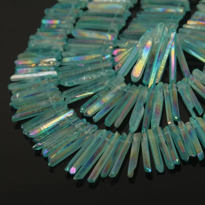 Аксессуары для ювелирных изделий 4 6x35 45 мм|bead strands|titanium quartzpendant beads |