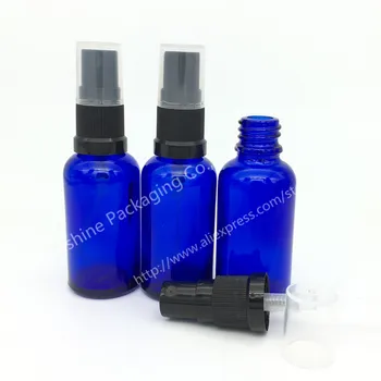 

Hot sale 10/lot 30ml Blue Empty Glass Essential Oil Bottle With Sprayer, 30cc Glass Container,High Range Cosmetic Packaging