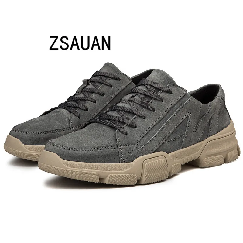 

ZSAUAN 38-46 Drop Shipping 2019 Stylish Luxury Shoes Men European Korea Men Casual Leather Shoes Crash Proof Young Men Shoes