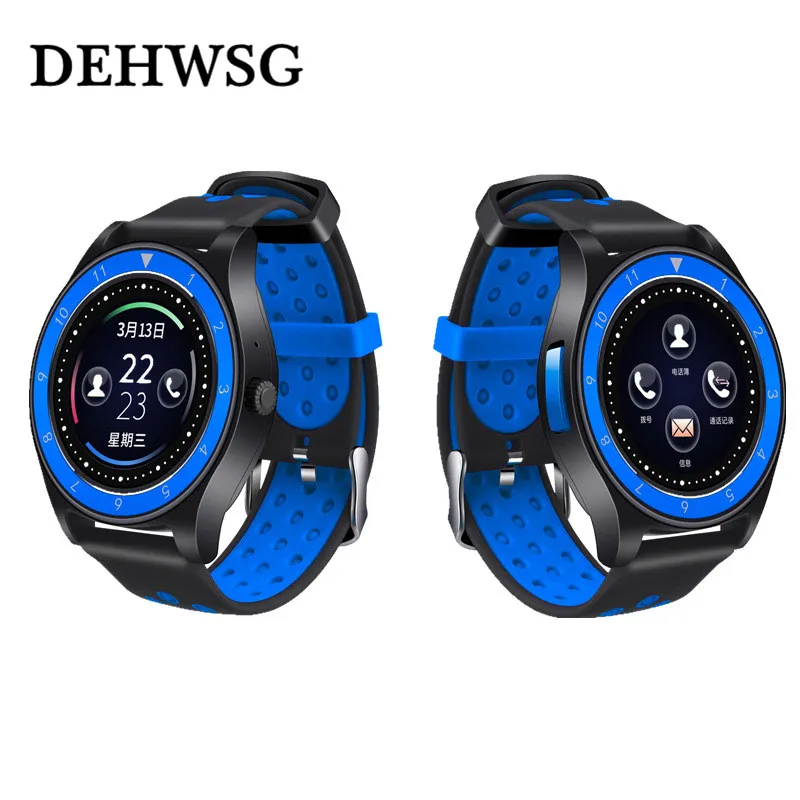 2018 Смарт часы 1 22 ''ips экран bluetooth 4 0 0.3MP камеры smartwatch трекер сна Micro SIM для IOS