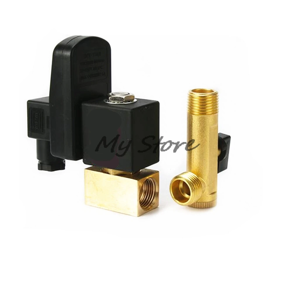 Electronic Drain Valves 1/2 " Air Compressor Brass C Type DC24V AC220V