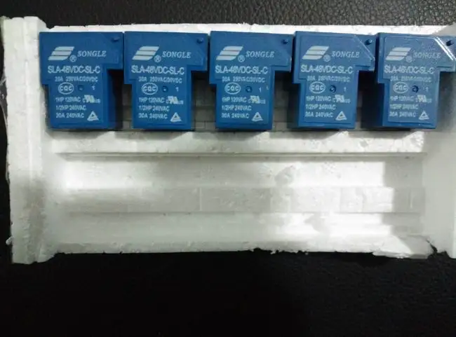 

5pcs T90 Coil Relay 12VDC 24VDC 48VDC 30A 250VAC 6 pin 1NO 1NC SLA-12VDC-SL-C SLA-24VDC-SL-C SLA-48VDC-SL-C PCB Type