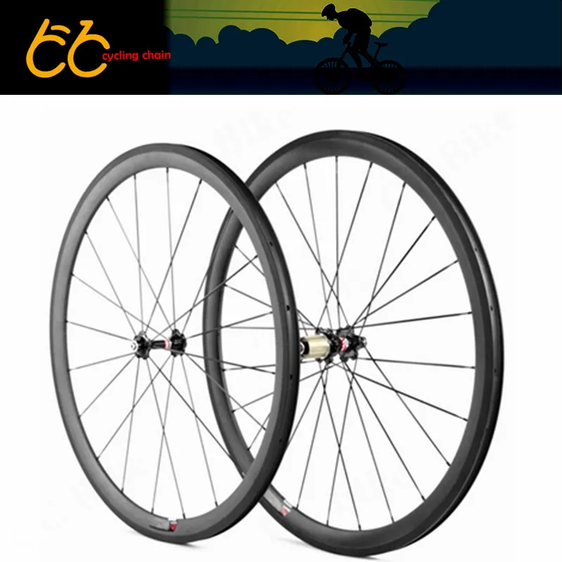 New Arrival Road Wheels Carbon Cycling Road Wheels 700C 38mm X 20.5mm Clincher Carbon Wheelset Bicycles Wheelset CC-WH-38C-W20-C