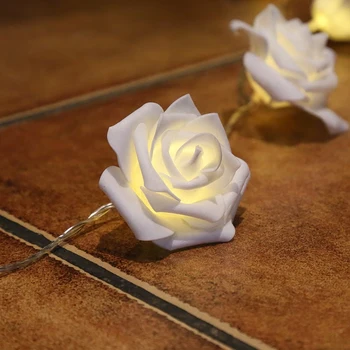 

Battery Romantic Rose Flowers LED String Light Fairy Lights For Girls Bedrooms,Wedding, Indoor,Garden,Room Garland Decoration