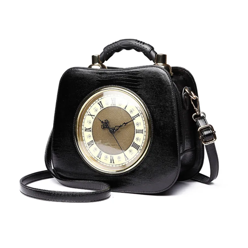 New Lady Bag Real Clock Bag Fashion Shoulder Messenger Bagin Top