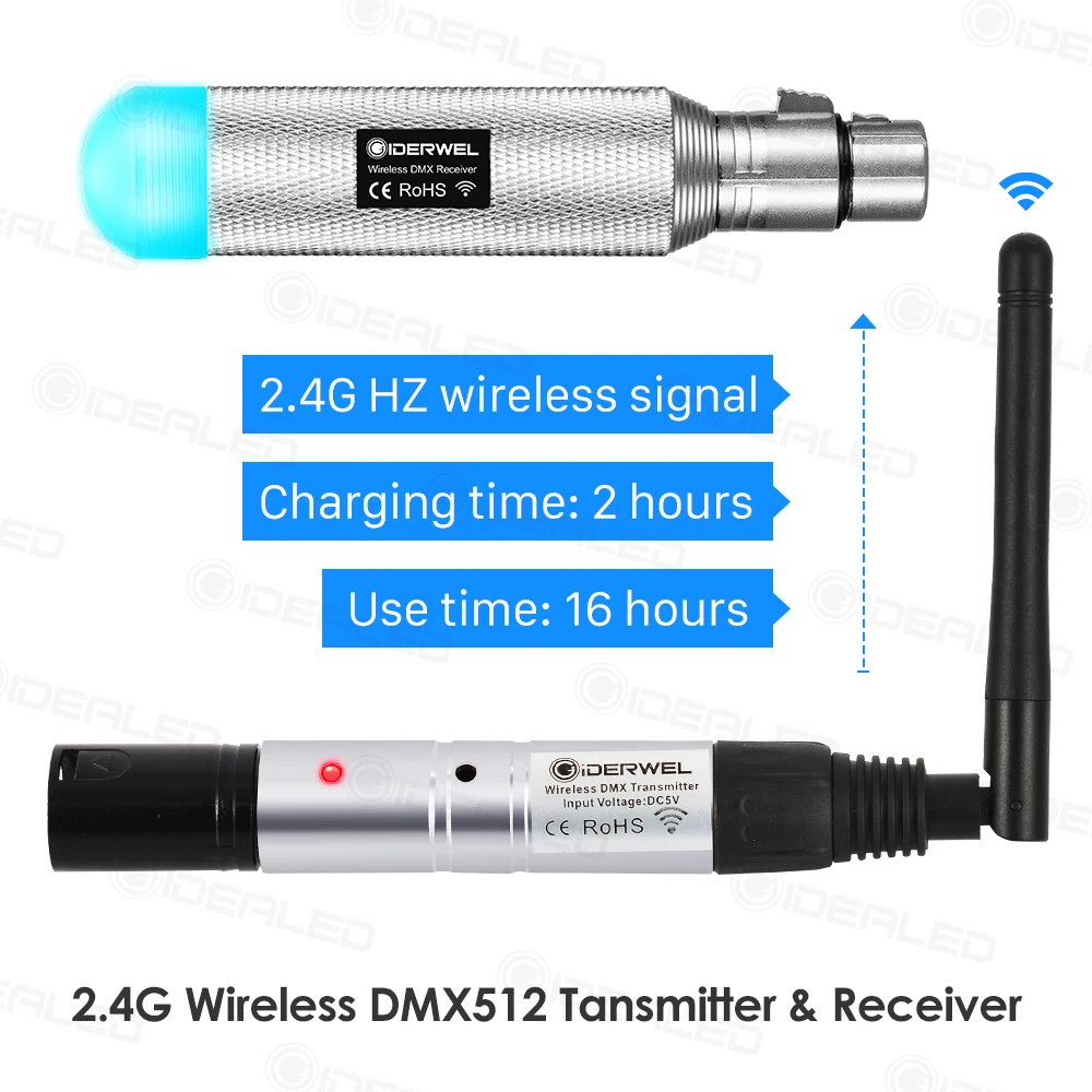 Dmx светильник с эффектом батареи беспроводной 2,4 GISM 500 м Dmx512 приемник передатчик дальность связи приемник Музыка DJ клуб диско