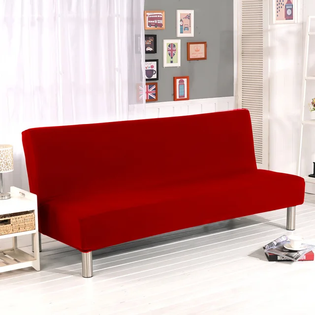 Solid Sofa Cover Elastic Bed Slipcover Candy Red All Solid Sofa Cover Elastic Bed Slipcover Candy Red All Inclusive For