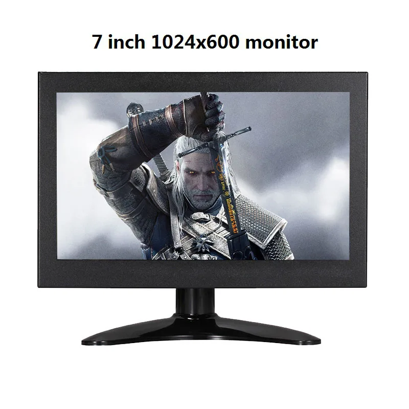 Лидер продаж 7 дюймов Full HD монитор 1024x600P Мини Портативный Дисплей VGA AV HDMI bnc-вход металлический корпус для PS3 Xbox - Цвет: 1024x600