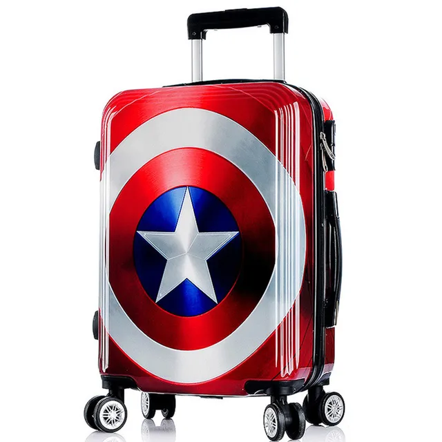 High Quality 24Inch Captain America Rolling Luggage Mala/Marvel