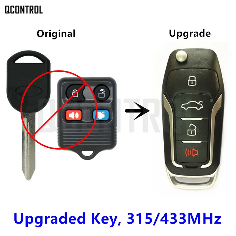 

QCONTROL Upgraded Car Remote Key for FORD/LINCOLN/MERCURY Mustang Escape Excursion Expedition Explorer Focus Freestar Freestyle