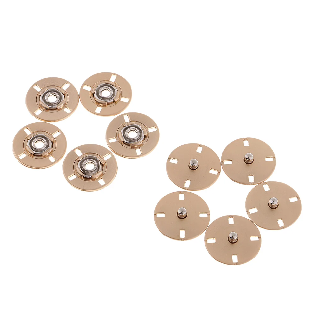 5 Sets Metal Buttons, Snap Fastener, Press Stud Popper Sew On Press Buttons 21mm for Sewing