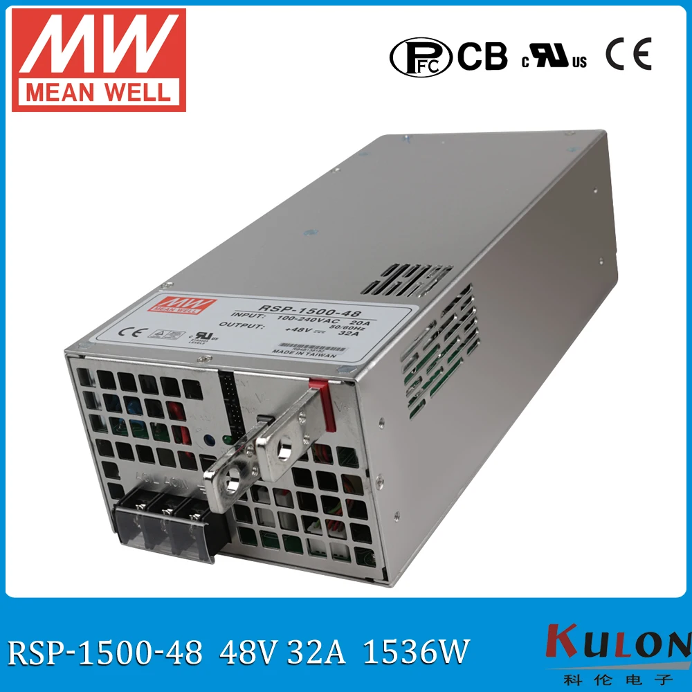 Оригинальный MEAN WELL RSP 1500 48 Вт 32A источник питания переменного/постоянного тока