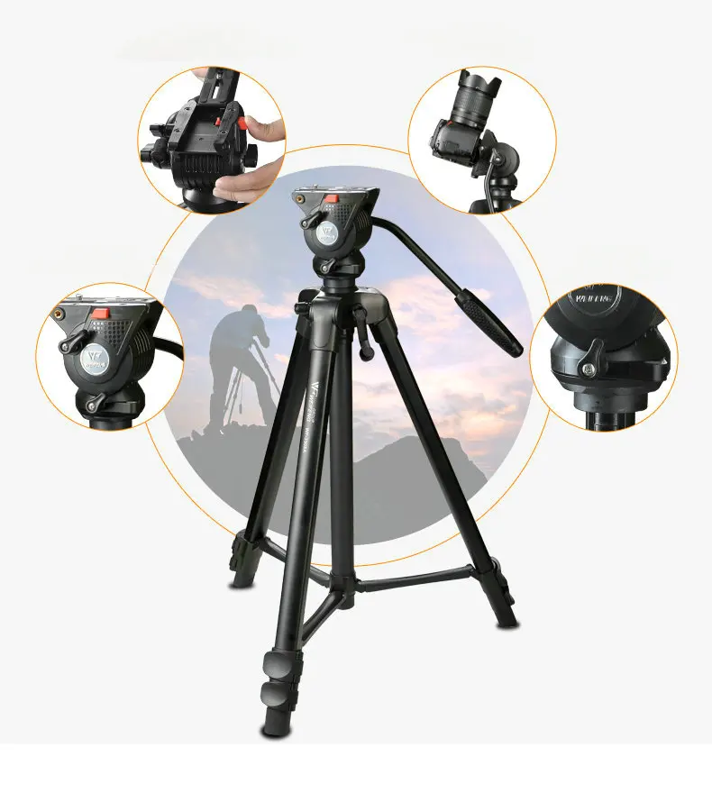 Professional WF3308A New Camera Tripod Flexible Tripod for Digital DSLR