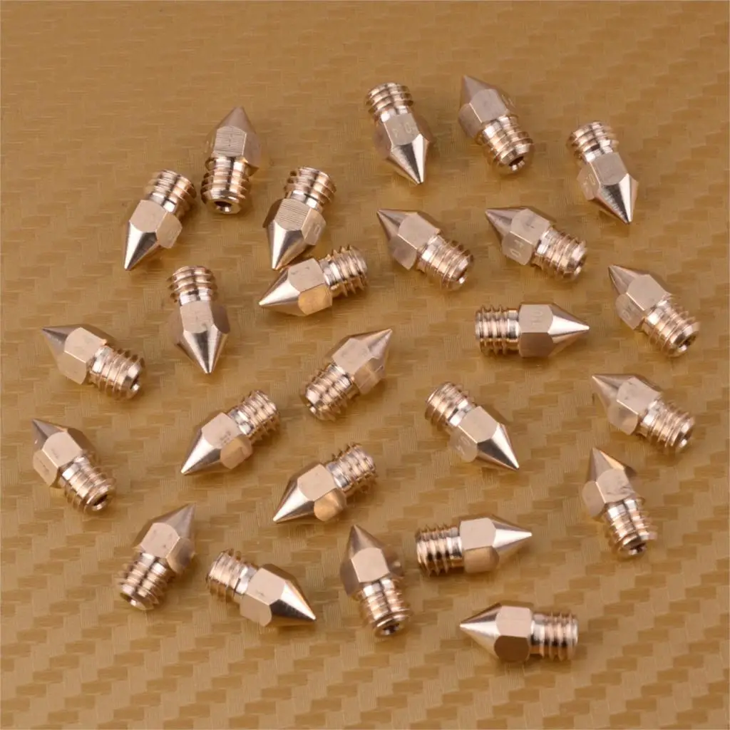 

LETAOSK 25 Pcs Brass 3D Printer Nozzle 0.4mm MK8 Extruder Head for Creality CR-10