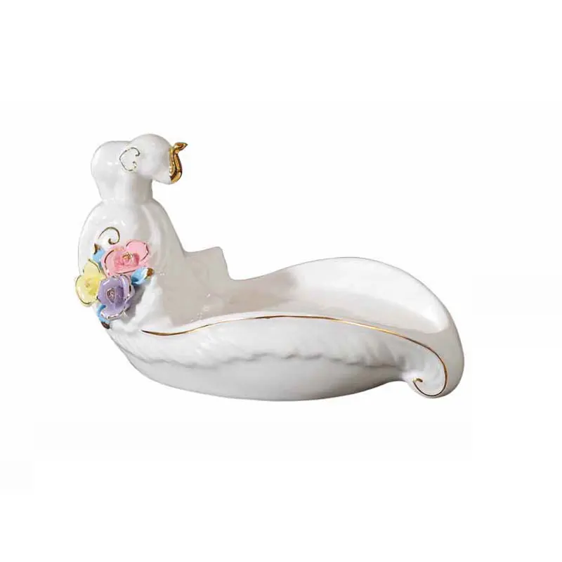 

Nordic Ceramic Elephant Tray Organizer Necklace Key Jewelry Plate Desktop Groceries finishing Decorative Ornaments Storage Tray