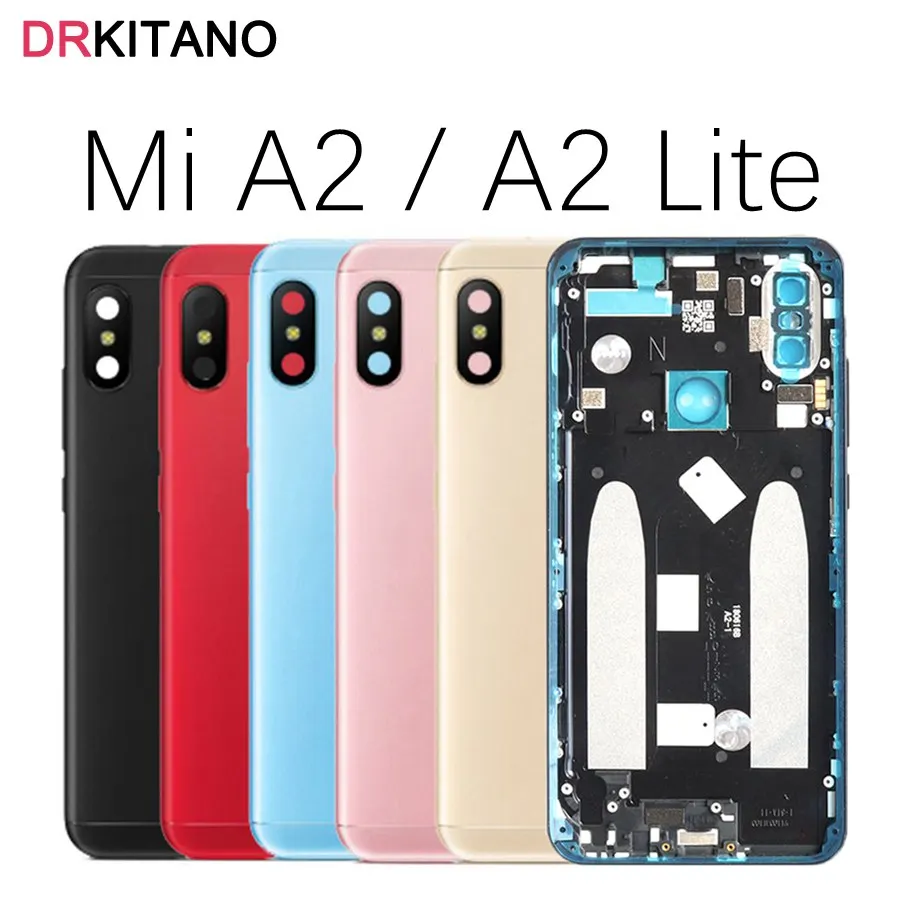 Для Xiaomi Mi A2 Lite Крышка для батареи задняя крышка Корпус задняя дверь чехол для Xiaomi Mi A2 Lite Крышка для батареи+ Кнопка громкости питания Замена