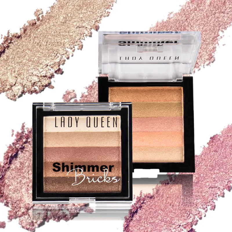 

5 Color Eye Shadow Palette Shimmer Glitter Highlight Pigmented for Lazy Waterproof Face Make Up Highlighter Eyeshadow Palette