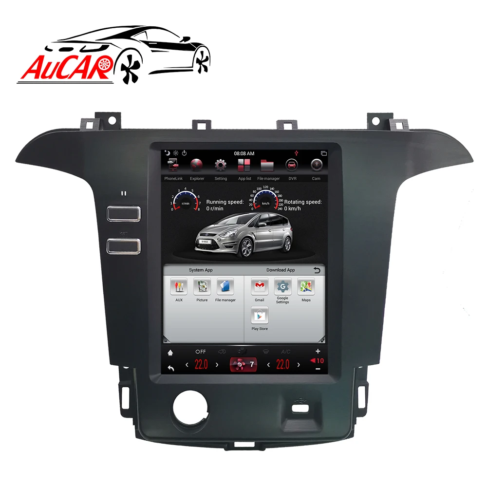 Clearance Tesla car autoradio for Ford S max S-Max Galaxy 2007-2015 audio multimedia player GPS System Bluetooth WIFI Vertical Stereo IPS 5
