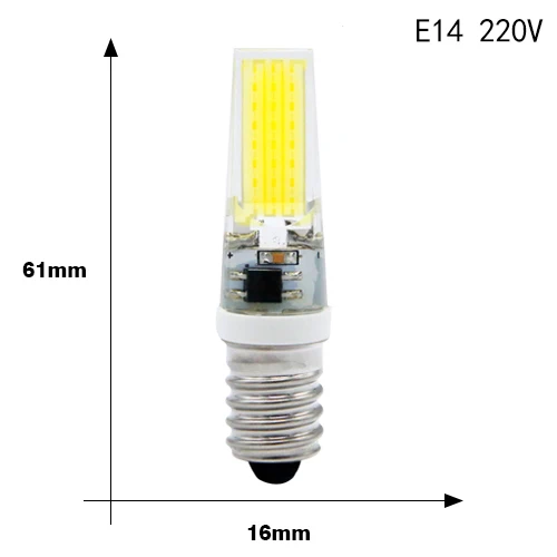 YNL E14 светодиодный светильник 220V 3W COB 2508 светодиодный лампы светодиодный светильник 360 Угол луча люстра светильник s заменить галогенные E14 лампы - Испускаемый цвет: E14 3W