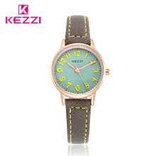 2016 Nouvelle Mode KEZZI Marque Beaux Enfants Montres Filles Daily Étanche En Cuir de Bande Dessinée Montre À Quartz Montres Pour Les Filles