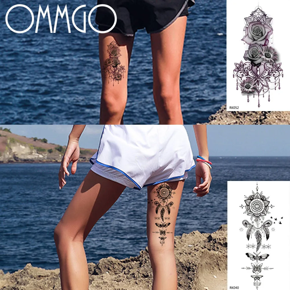 Кружевной Цветок OMMGO роза Ловец снов временная женская подвеска сексуальная