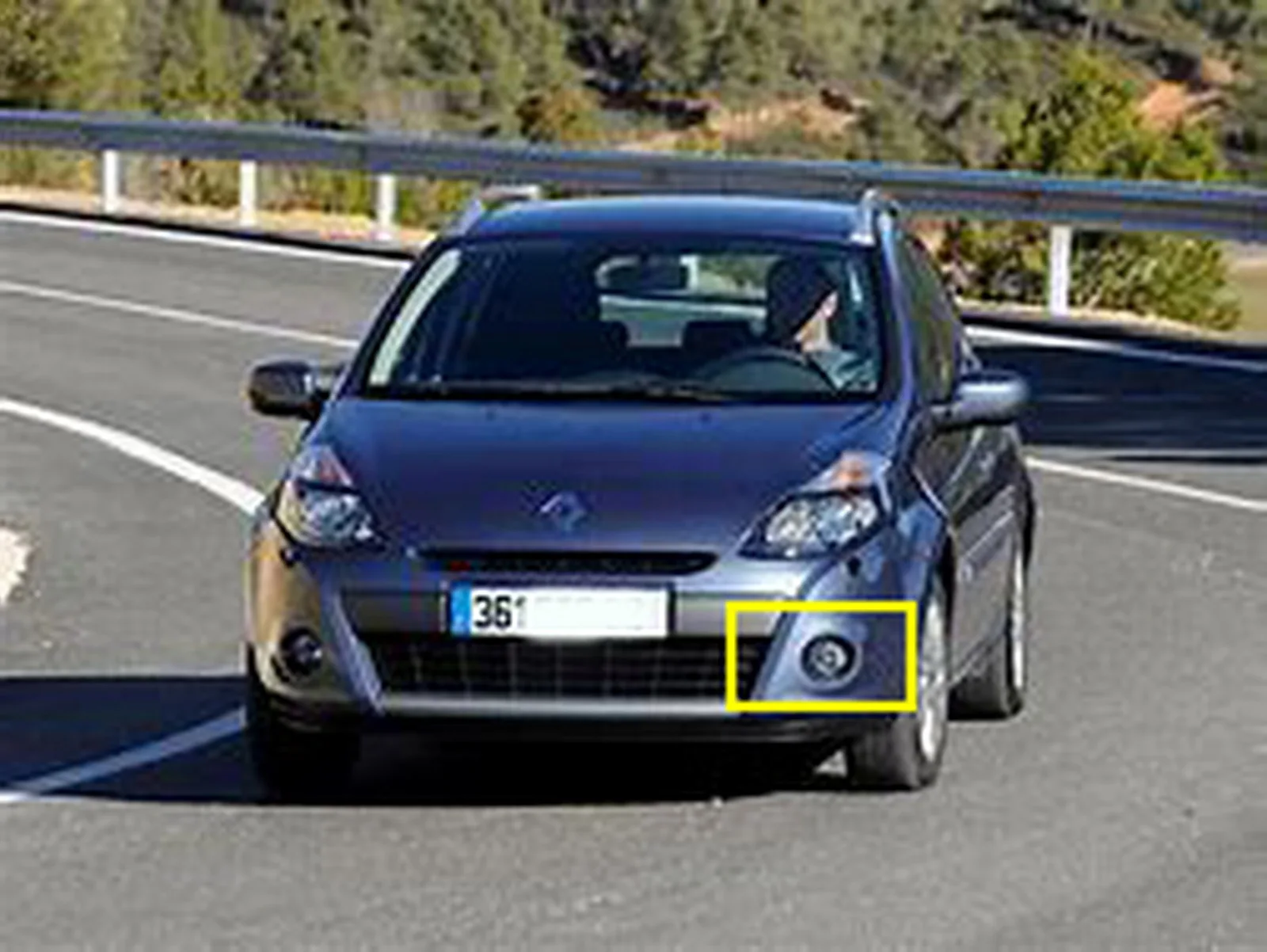 Передний противотуманный светильник ANGRONG без лампы N/S с левой стороны для Renault Clio
