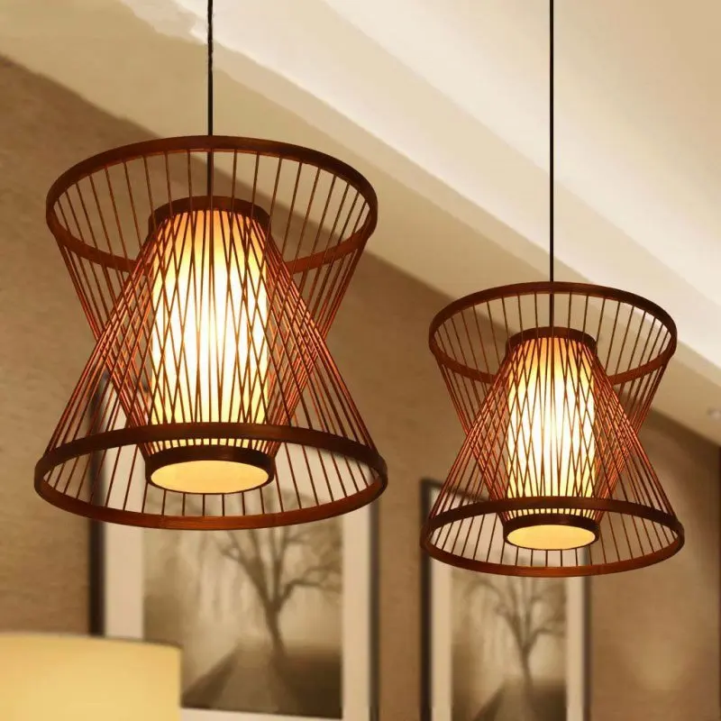 

Modern Bamboo Pendant Lights Led Restrant Living Room Hanging Lamp Decor Country Kitchen Home Light Fixture Suspension Luminaire
