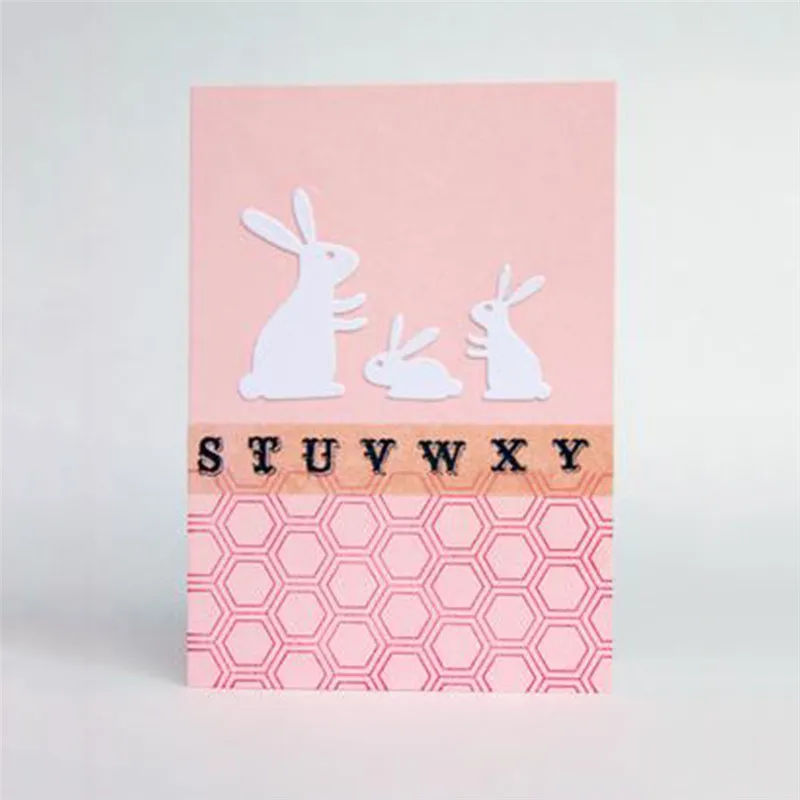

DiyArts 5Pcs Rabbits Metal Cutting Dies Scrapbooking Die Cuts for Card Makings Photo Album Decorative Embossing Die Cuts