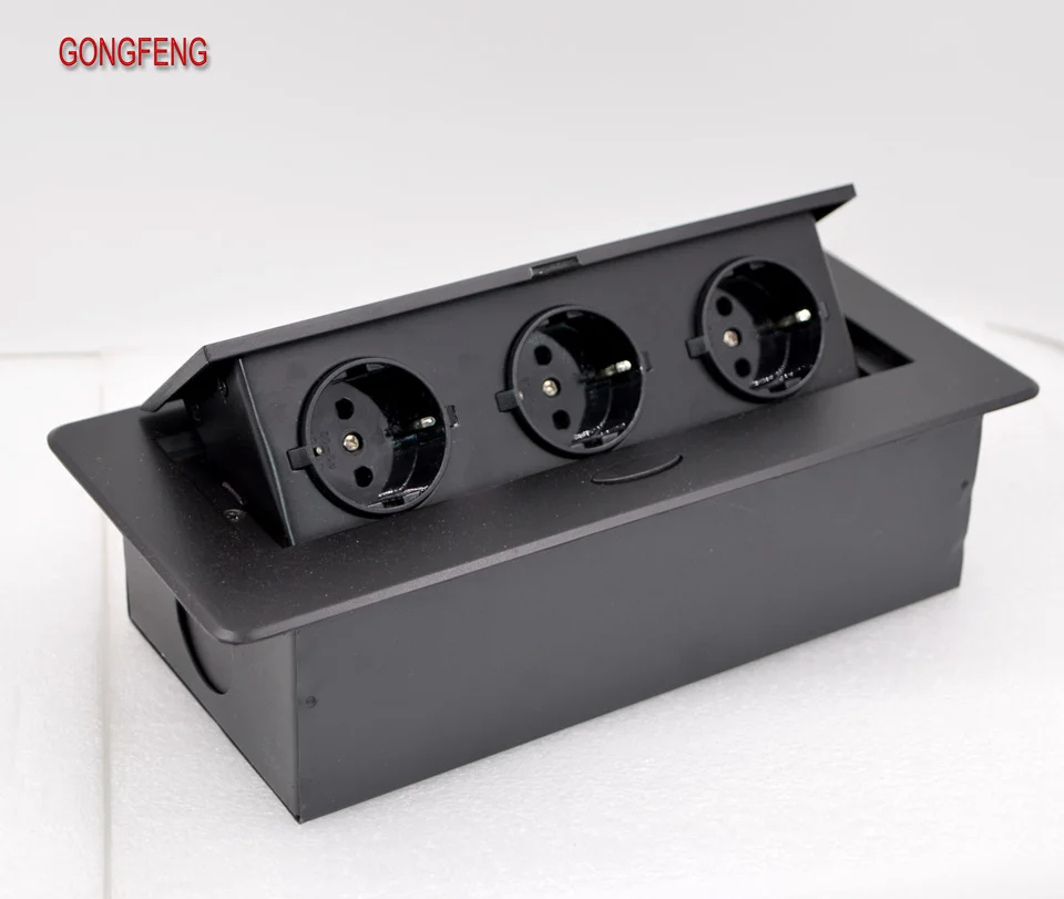

GONGFENG Hot Sale New Germany standard Desktop power Connection box office conference Table Socket Wholesale