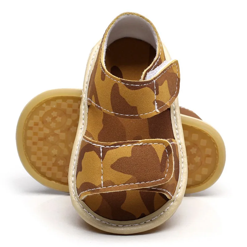 Summer Print Baby Boys Sandals Children Shoes Soft Crib Walking Fashion Kids Shoes Casual Child Flat Pu+Cow Muscle Shoes