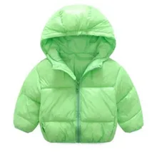 2017 New Baby Girls Boys Jackets Children Winter Solid Color Warmed Cotton Children Outerwear Lovely Style Coat In stock 1-5Y
