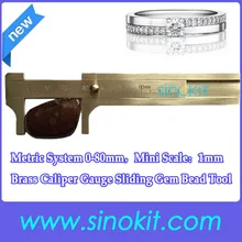 Free Shipping 0-80mm Brass Caliper Gauge Sliding Gem Bead Tool Jewelers Jewelry Meter