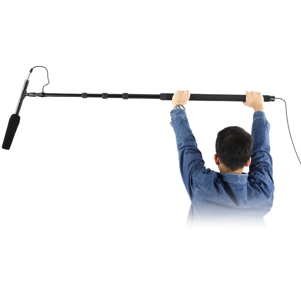 

Neewer Portable Handheld Microphone Boom Pole 5 Sections Stretchable 32.6-131 inches Aluminum Construction with Easy Twist Locks